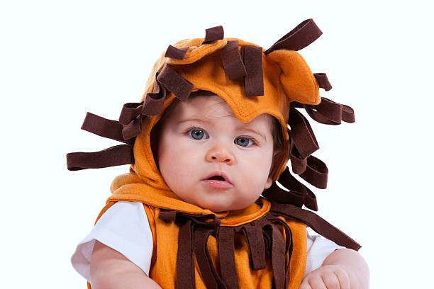 istock Baby with a lion mask 160119433