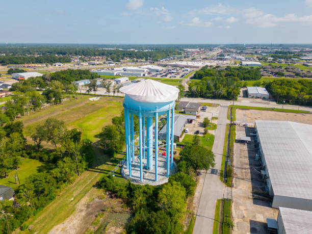 istock Aerial photo Beaumont Texas water tower 1601196740