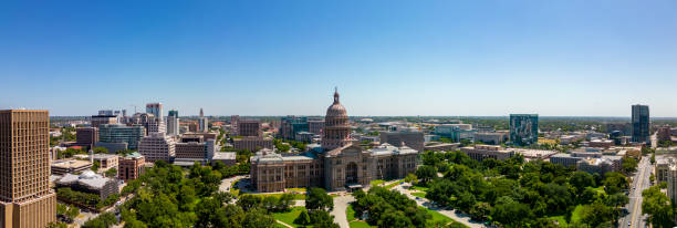 istock Aerial panorama Texas State Capitol Building Austin 1601198432