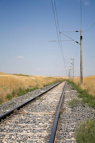 railroad track stock photo