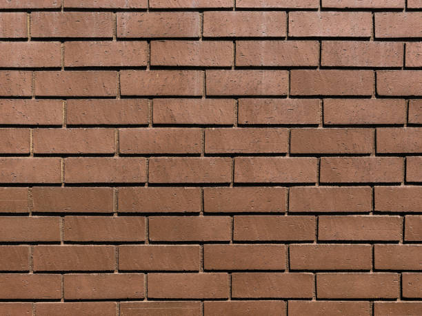 Brown Brick Wall MCU - fotografia de stock