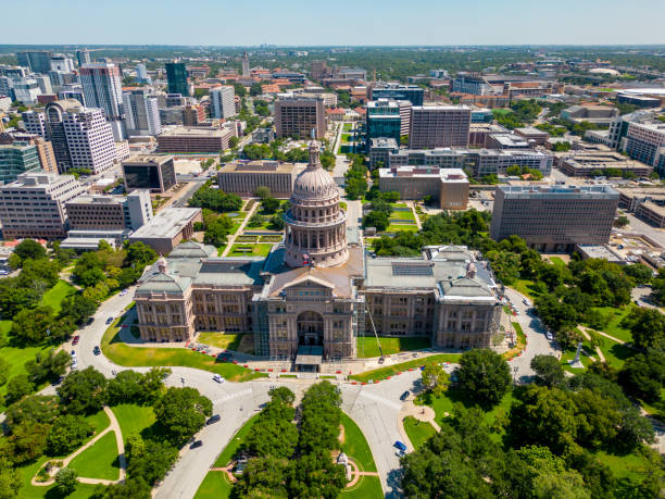 istock Aerial drone photo Texas State Capitol Building 1601203398