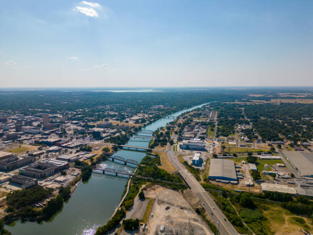istock Aerial photo Brazoa River bridges Waco Texas 1601204467