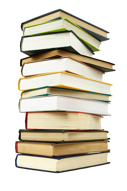 istock big stack of books in hard cover, isolated 160121389