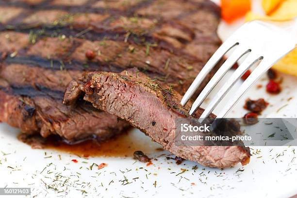 New York Strip Steak Grilled With Chunk Stock Photo - Download Image Now - Barbecue - Meal, Beef, Block Shape