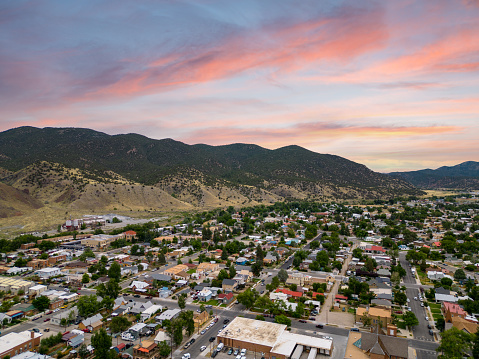 Homes in Salida Colorado shot with aerial drone