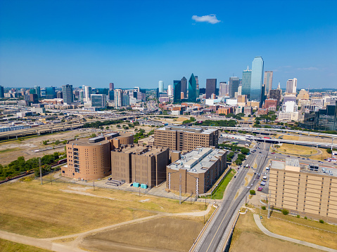Aerial photo North Tower Detention Facility Dallas Texas jail prison