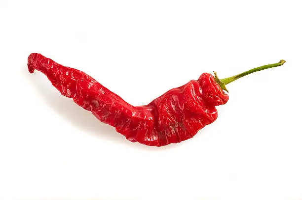 Hot chili pepper isolated on white