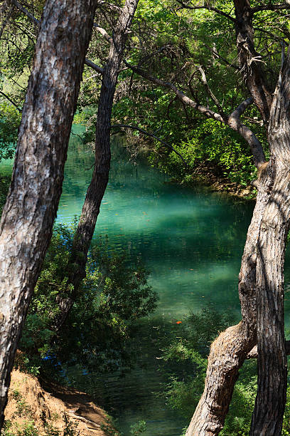 Lake in Rhodes stock photo