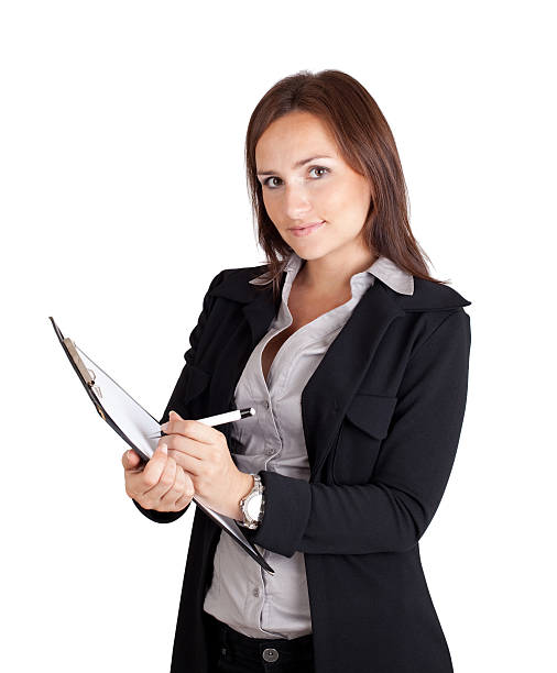 istock Businesswoman writing 160121773