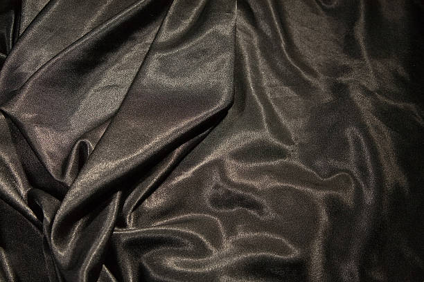 istock Elegant and soft black satin 160122274