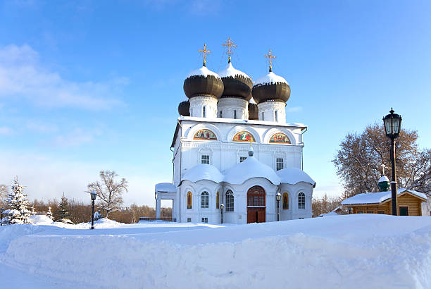 istock Christian monastery in winter sunny day 160122337