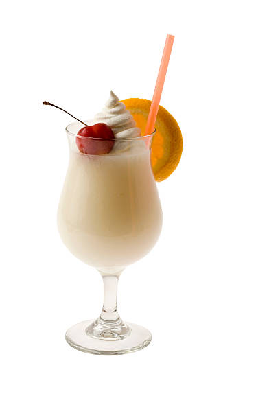 istock Pina Colada Cocktail on a white background 160122655