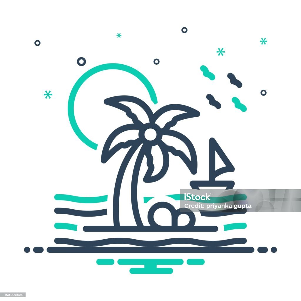 Islets Icon Islands Seaside Stock Illustration - Download Image Now - Archipelago ...