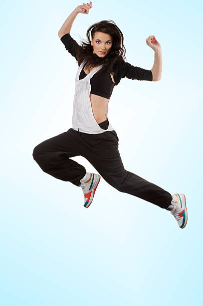 istock stunning girl dancer jumping 160123500