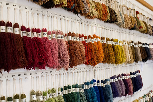 colorful wool stock photo