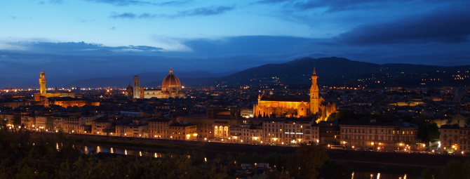 florence panorama at night