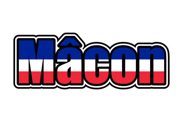 Fanion Tissu Mâcon 71 - Nouveau Logo - Neuf, Multicolore - Support équipe Française - Idéal Décoration