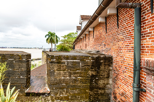 Exterior of of Fort Zeelandia in Paramaribo, Suriname, South America