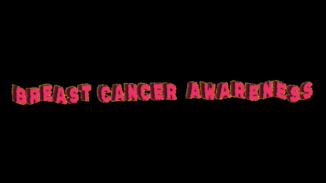Breast cancer awareness, transparent background animation.