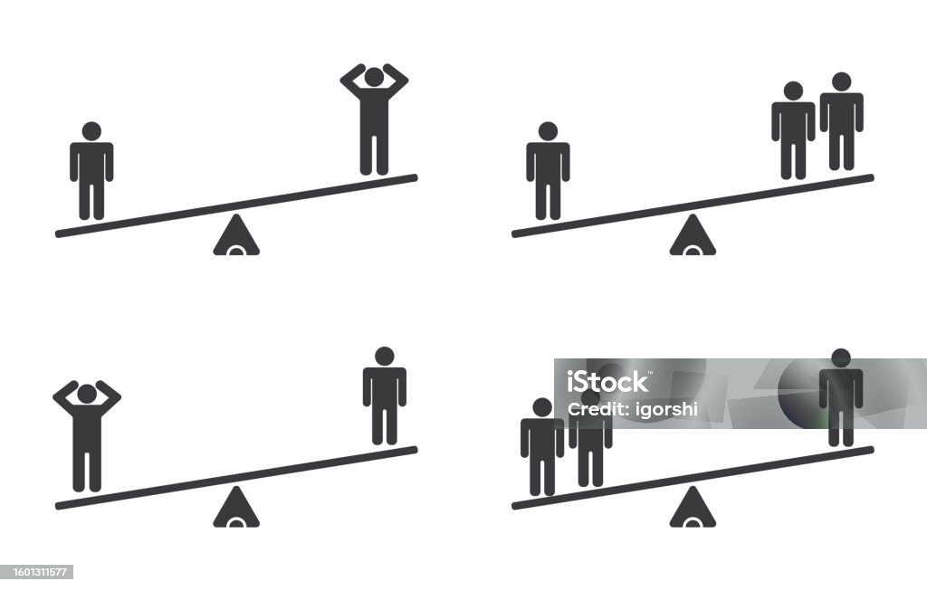 Scale Comparison Image Scale Compare People Stock Illustration - Download Image Now - Adult ...