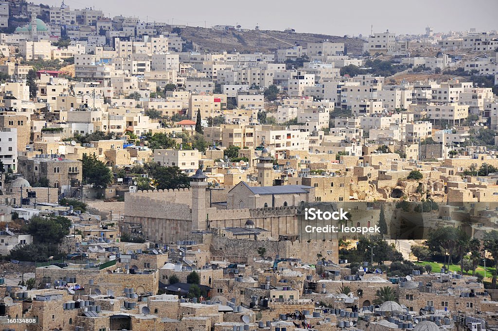 Hebron. Ancient part of Hebron city - Kasbah and Patriarchs Cave. Hebron - West Bank Stock Photo