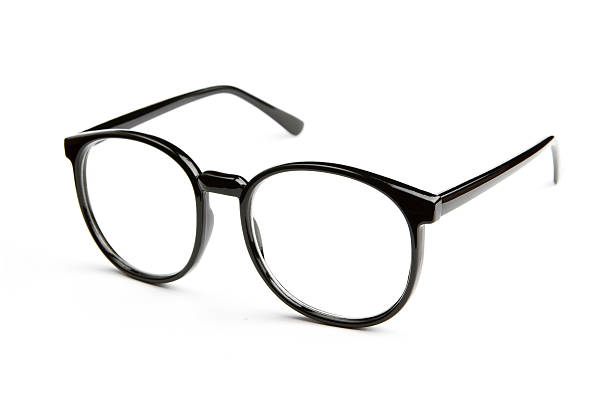 eyeglasses isoliert auf weißem hintergrund - brille stock-fotos und bilder