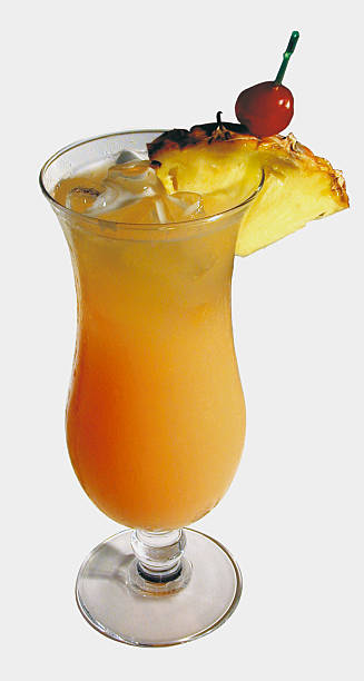 Hurrican cocktail Cocktail hurrican, special heavy drink, mixed with rum, cherry brandy, orange juce and lemon hurrican stock pictures, royalty-free photos & images