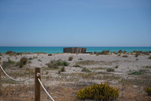 istock Path to the Mediterranean beach with sunshine and sky 1601369076