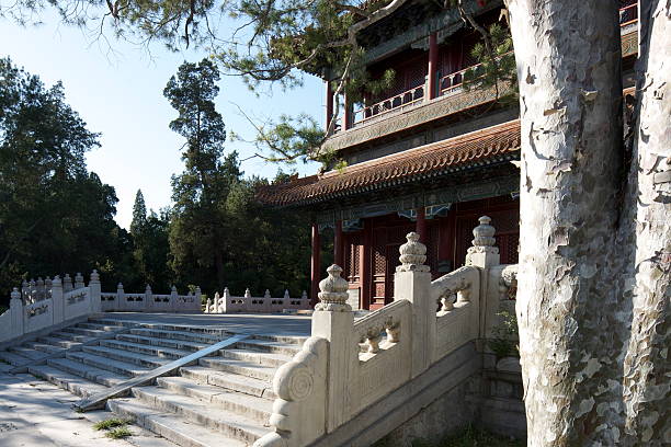 Arquitetura tradicional chinesa - foto de acervo