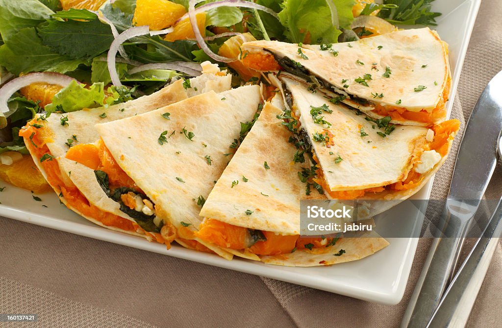 Tortilla de calabaza - Foto de stock de Quesadilla libre de derechos