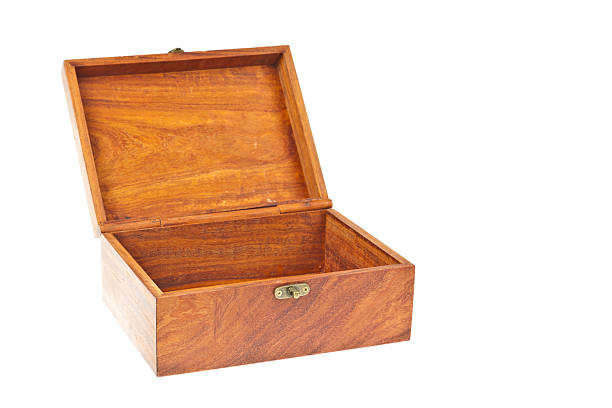 istock Empty old wooden box treasure chest 160138436