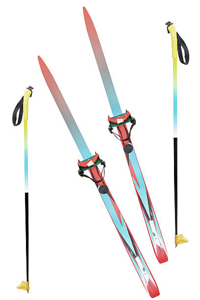 istock Children's Skis and ski poles 160138634
