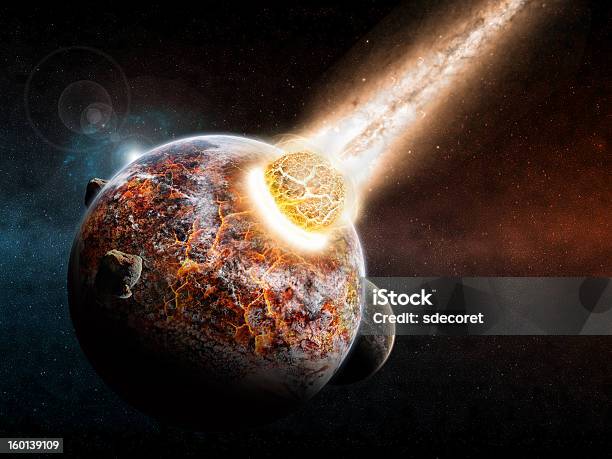 Pianeta Terra Armageddon - Fotografie stock e altre immagini di Alieno - Alieno, Asteroide, Astronomia
