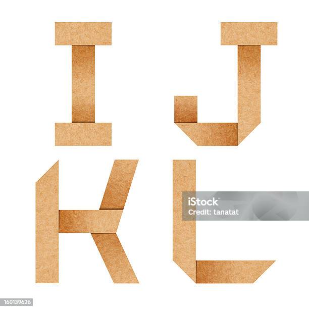 Buchstaben I J K L Origami Papier Mit Clipping Path Stockfoto und mehr Bilder von Alphabet