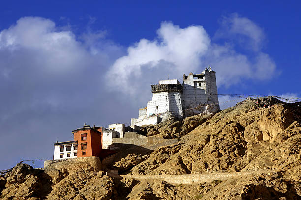 istock Landscape with fort and gompa on  mountain 160139786