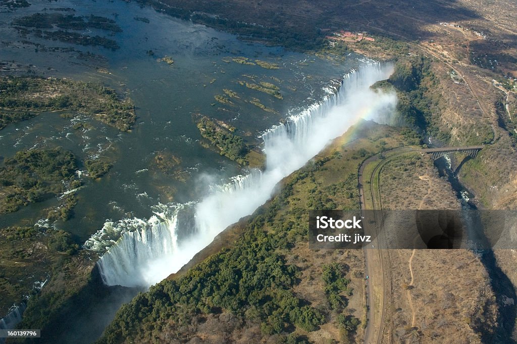 Luftbild von Victoria Falls - Lizenzfrei Afrika Stock-Foto