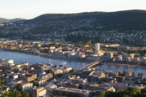 The city Drammen in Buskerud county in Norway