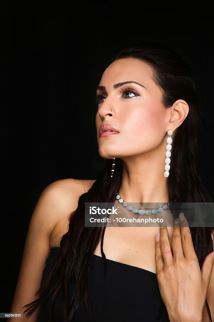 Feminino modelo vestindo jewelery - Royalty-free Diamante Foto de stock