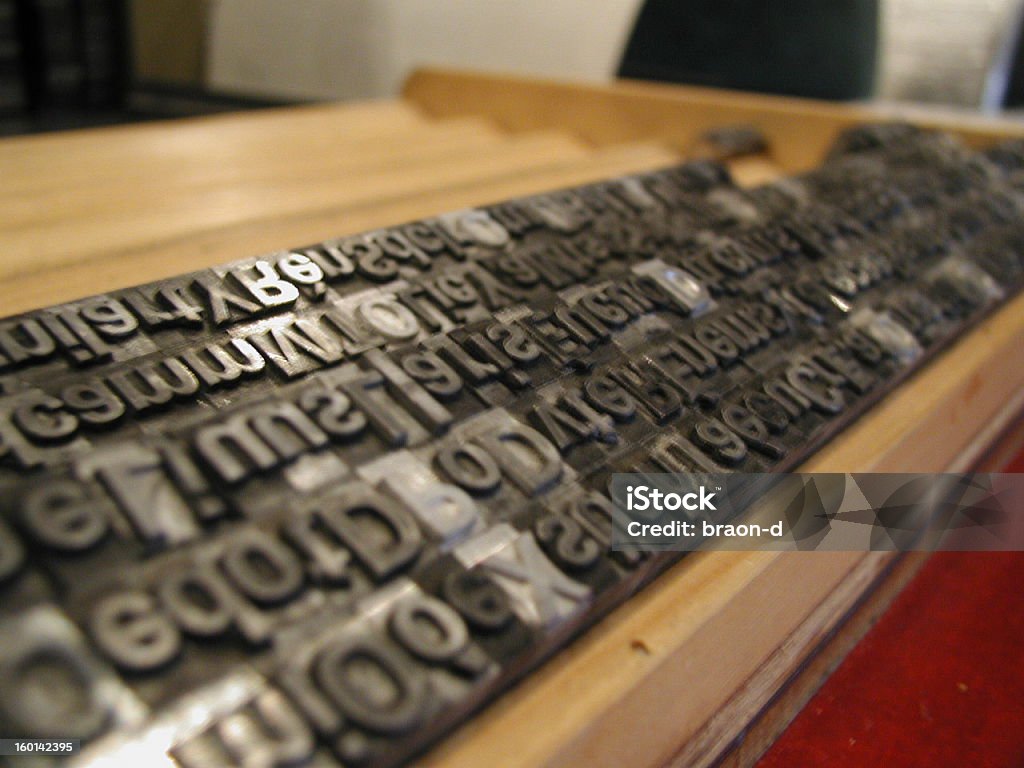 Museu 3-Gutenberg - Royalty-free Texto datilografado Foto de stock