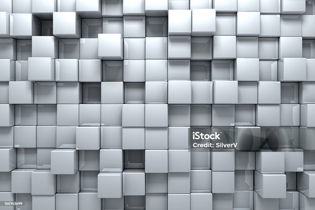 Scatole in argento - Foto stock royalty-free di A forma di blocco