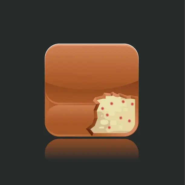 Vector illustration of Protein Bar Snack App Icon