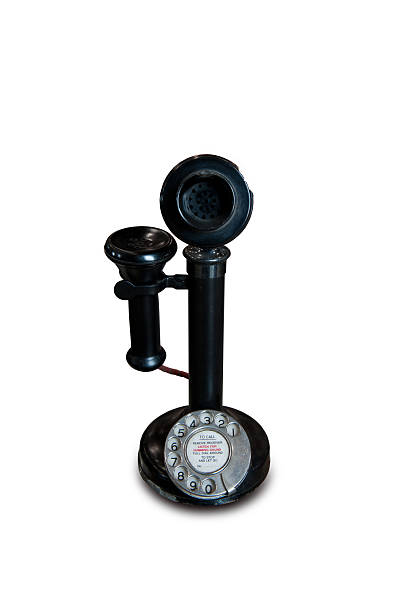 istock An old vintage  telephone isolated over white 160144124