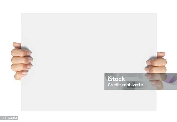 Hand Hold On A Paper Stock Photo - Download Image Now - Adult, Concepts & Topics, Copy Space