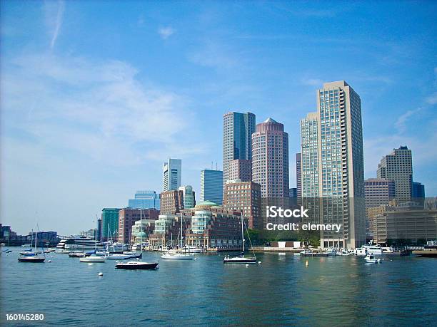 Boston Harbor Skyline Stock Photo - Download Image Now - American Culture, Atlantic Ocean, Boston - Massachusetts