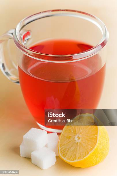 Filiżanka Herbaty Z Czerwony - zdjęcia stockowe i więcej obrazów Bez ludzi - Bez ludzi, Biały, Cukier