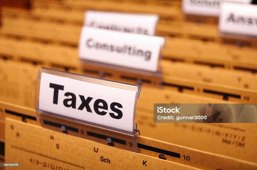 Los impuestos - Foto de stock de Archivo libre de derechos