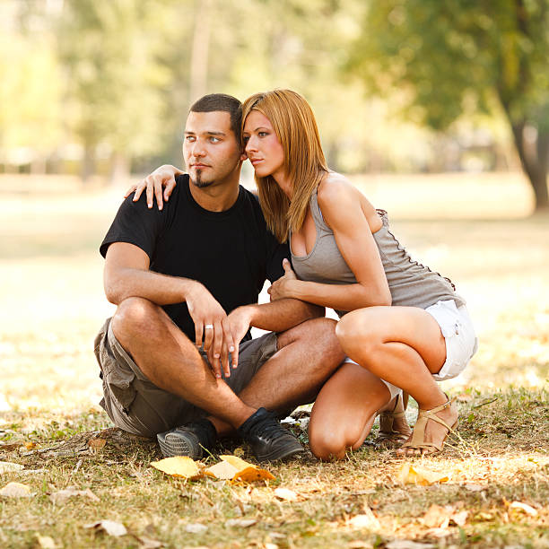 istock Happy couple in the park 160146626