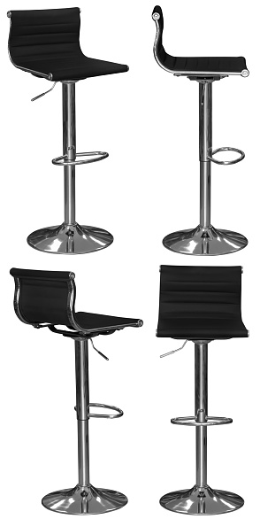 Bar stool. Interior element. Isolated from the background. From different angles