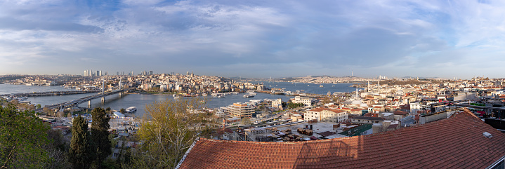 A panorama picture of the city of Istanbul and the Golden Horn.